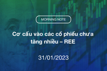 MORNING NOTE 31/01/2023 – Cơ cấu vào các cổ phiếu chưa tăng nhiều – REE
