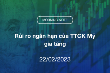 MORNING NOTE 22/02/2023 – Rủi ro ngắn hạn của TTCK Mỹ gia tăng