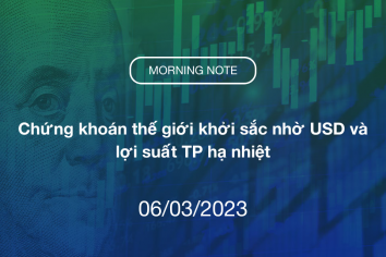 MORNING NOTE 06/03/2023 – Chứng khoán thế giới khởi sắc nhờ USD và lợi suất TP hạ nhiệt