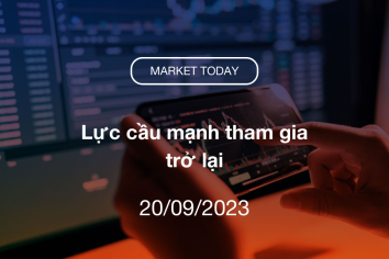 Market Today 20/09/2023: Lực cầu mạnh tham gia trở lại