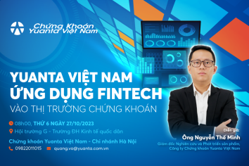 Hội thảo “Yuanta Việt Nam ứng dụng Fintech vào thị trường chứng khoán” thu hút nhiều sinh viên Đại học Kinh tế Quốc dân tham dự