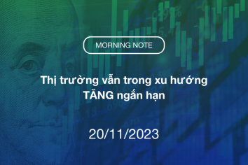 MORNING NOTE 20/11/2023 – Thị trường vẫn trong xu hướng TĂNG ngắn hạn