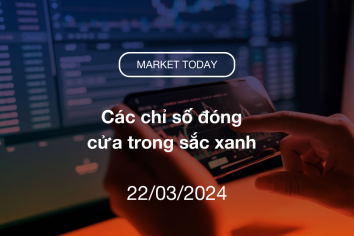 Market Today 22/03/2024: Các chỉ số đóng cửa trong sắc xanh