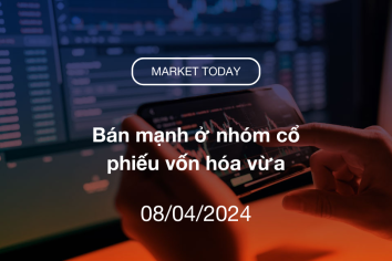 Market Today 08/04/2024: Bán mạnh ở nhóm cổ phiếu vốn hóa vừa