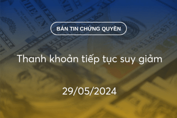 Bản tin chứng quyền 29/05/2024: Thanh khoản tiếp tục suy giảm