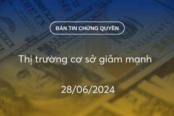 Bản tin chứng quyền 28/06/2024: Thị trường cơ sở giảm mạnh