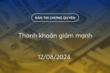 Bản tin chứng quyền 12/08/2024: Thanh khoản giảm mạnh