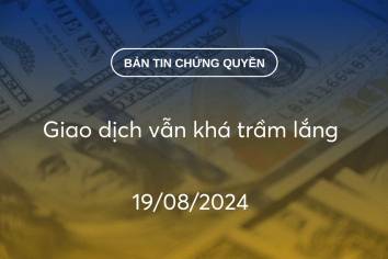 Bản tin chứng quyền 19/08/2024: Giao dịch vẫn khá trầm lắng