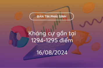 Bản tin phái sinh 16/08/2024: Kháng cự gần tại 1294-1295 điểm