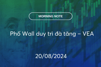 MORNING NOTE 20/08/2024 – Phố Wall duy trì đà tăng – VEA