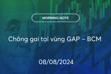 MORNING NOTE 08/08/2024 – Chông gai tại vùng GAP – BCM