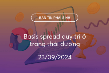 Bản tin phái sinh 23/09/2024: Basis spread duy trì ở trạng thái dương