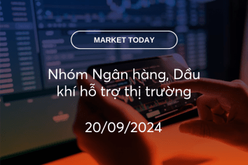 Market Today 20/09/2024: Nhóm Ngân hàng, Dầu khí hỗ trợ thị trường