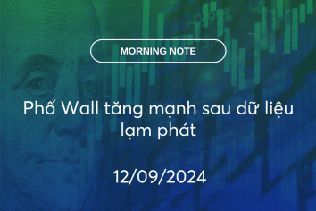 MORNING NOTE 12/09/2024 – Phố Wall tăng mạnh sau dữ liệu lạm phát