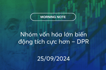 MORNING NOTE 25/09/2024 – Nhóm vốn hóa lớn biến động tích cực hơn – DPR