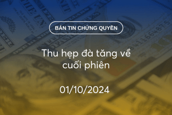 Bản tin chứng quyền 01/10/2024: Thu hẹp đà tăng về cuối phiên