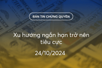 Bản tin chứng quyền 24/10/2024: Xu hướng ngắn hạn trở nên tiêu cực