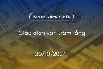 Bản tin chứng quyền 30/10/2024: Giao dịch vẫn trầm lắng