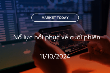 Market Today 11/10/2024: Nổ lực hồi phục về cuối phiên