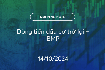 MORNING NOTE 14/10/2024 – Dòng tiền đầu cơ trở lại – BMP