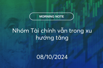 MORNING NOTE 08/10/2024 – Nhóm Tài chính vẫn trong xu hướng tăng