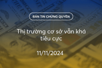 Bản tin chứng quyền 11/11/2024: Thị trường cơ sở vẫn khá tiêu cực