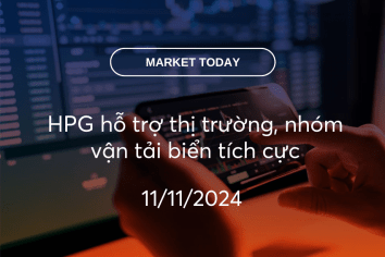 Market Today 11/11/2024: HPG hỗ trợ thị trường, nhóm vận tải biển tích cực