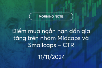 MORNING NOTE 11/11/2024 – Điểm mua ngắn hạn dần gia tăng trên nhóm Midcaps và Smallcaps – CTR