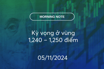 MORNING NOTE 05/11/2024 – Kỳ vọng ở vùng 1,240 – 1,250 điểm