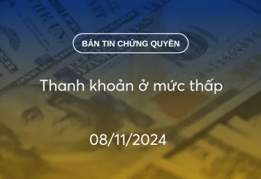 Bản tin chứng quyền 08/11/2024: Thanh khoản ở mức thấp