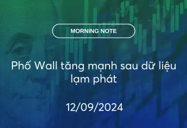 MORNING NOTE 12/09/2024 – Phố Wall tăng mạnh sau dữ liệu lạm phát