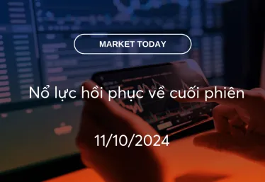 Market Today 11/10/2024: Nổ lực hồi phục về cuối phiên