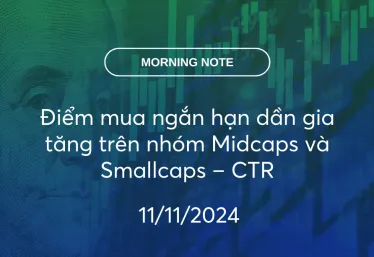 MORNING NOTE 11/11/2024 – Điểm mua ngắn hạn dần gia tăng trên nhóm Midcaps và Smallcaps – CTR