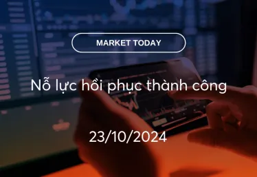 Market Today 23/10/2024: Nỗ lực hồi phục thành công