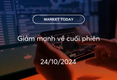Market Today 24/10/2024: Giảm mạnh về cuối phiên